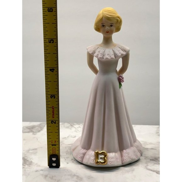 Growing Up Birthday Girls Age 13 Porcelain Blonde Figurine 1981 Enesco - Picture 4 of 8